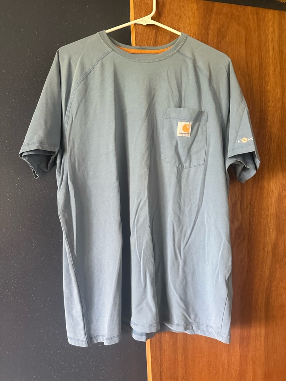 Carhartt Short Sleeve Pocket Tee in Slate Gray-Blue